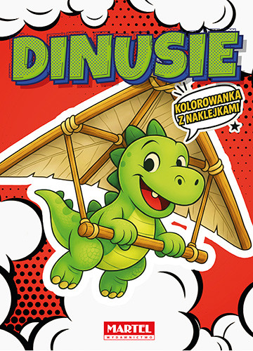 okładka Dinusie. Kolorowanka komiksowa z naklejkami książka | Maciej Ratajczyk