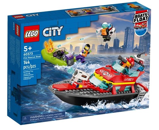 okładka LEGO(R) CITY 60373 Łódź strażacka książka