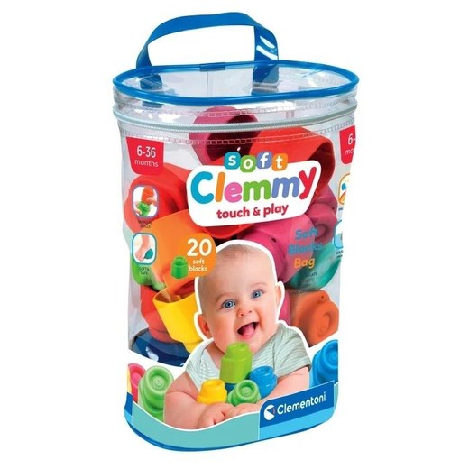 okładka Clemmy Soft. Woreczek z 20 klockami książka