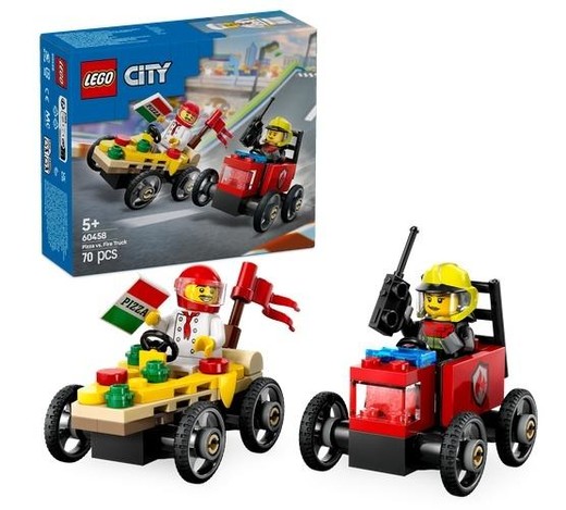 okładka LEGO(R) CITY 60458 Zestaw wyścigówek: pizza kontra książka