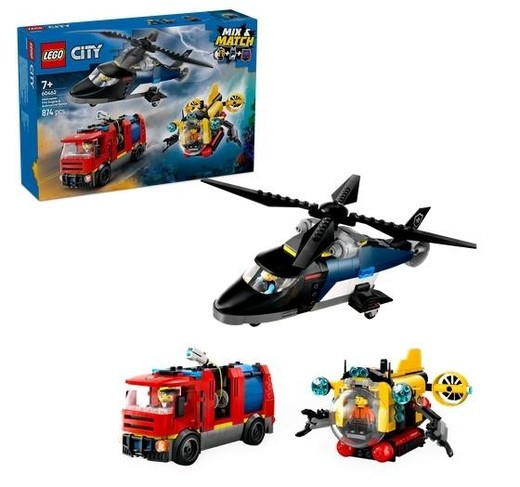 okładka LEGO(R) CITY 60462 Zestaw z helikopterem, wozem ... książka