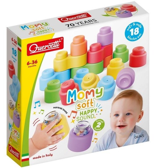 okładka Klocki Momy Soft miękkie z grzechotką 18el książka
