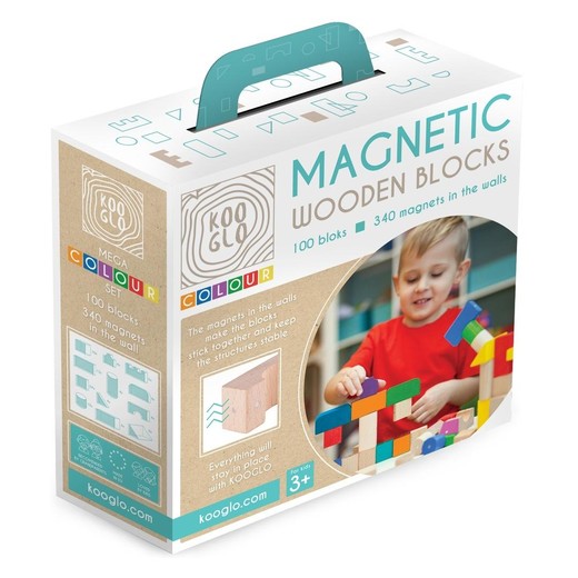 okładka Klocki drewniane Mega Colour 100szt książka