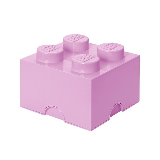 okładka LEGO(R) pojemnik klocek czwórka różowy jasny książka