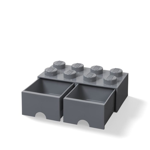 okładka LEGO(R) pojemnik klocek z szufladami ósemka szary książka