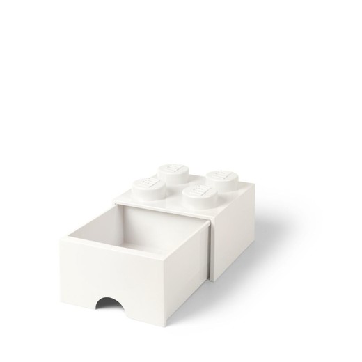 okładka LEGO(R) pojemnik klocek z szufladą czwórka biały książka