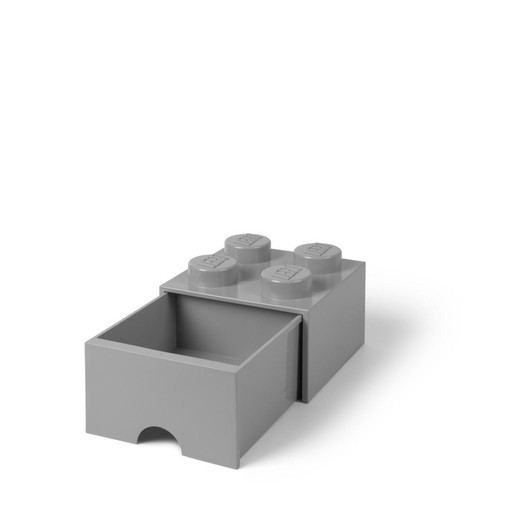 okładka LEGO(R) pojemnik klocek z szufladą czwórka szary książka