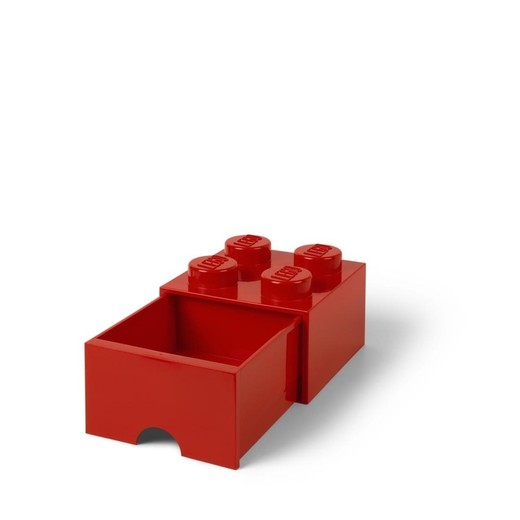 okładka LEGO(R) pojemnik klocek z szufladą czwórka czerwony książka
