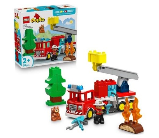 okładka LEGO(R) DUPLO 10473 Wóz strażacki z wężem i strażaki książka