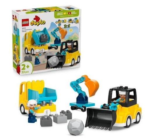 okładka LEGO(R) DUPLO 10475 Maszyny budowlane 3w1 książka
