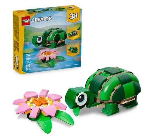 okładka LEGO(R) CREATOR 31377 Żółw i kwiat lilii wodnej książka