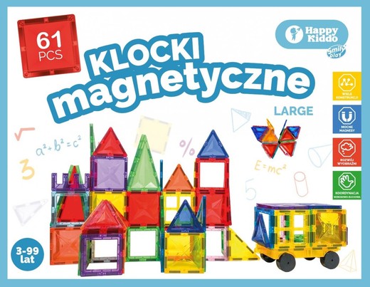 okładka Klocki magntyczne 61el książka
