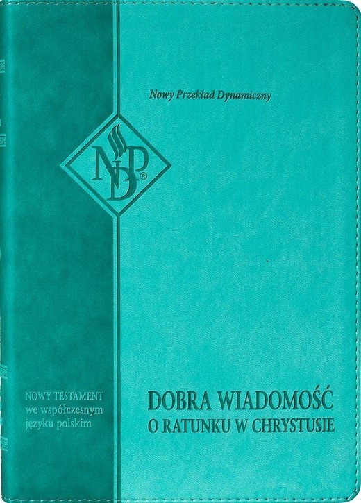 okładka Nowy Testament NPD, mietowa z paginatorami książka | Praca Zbiorowa