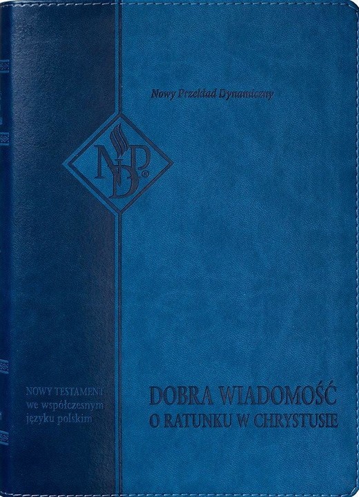 okładka Nowy Testament NPD, niebieska z paginatorami książka | Praca Zbiorowa