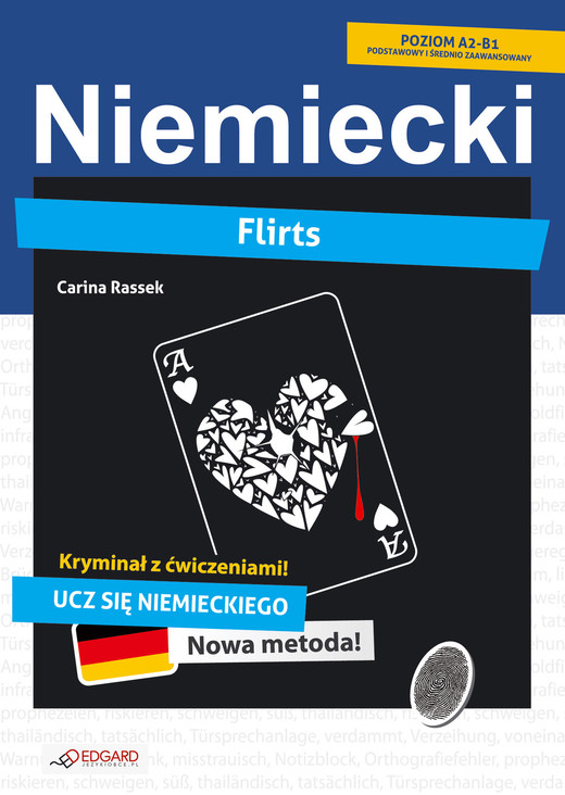 okładka Niemiecki KRYMINAŁ z ćwiczeniami Flirts Poziom A2-B1 książka | Carina Rassek