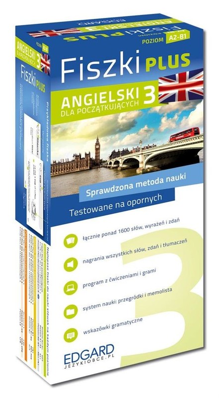 okładka Angielski Fiszki PLUS dla początkujących 3 książka
