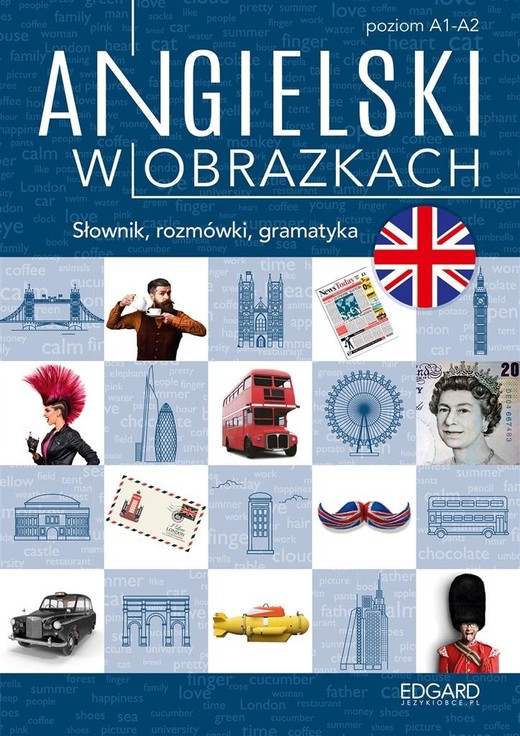 okładka Angielski w obrazkach. Słówka, rozmówki gramatyka książka