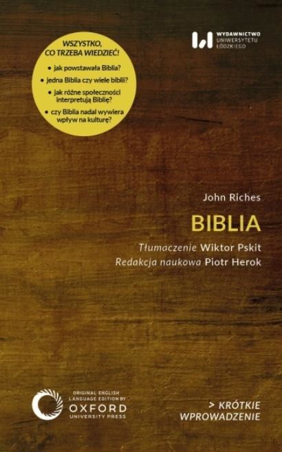 okładka Biblia książka | John Riches, red. PiotrHerok