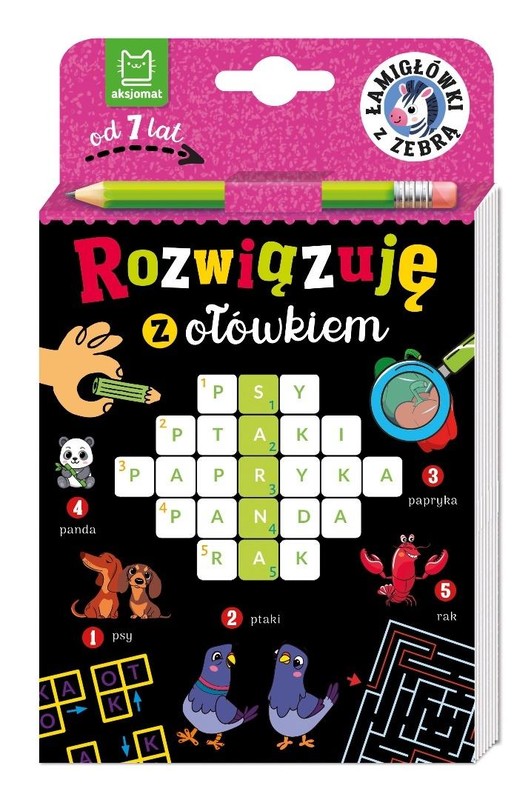 okładka Rozwiązuję z ołówkiem. Łamigłówki z zebrą książka | Beata Karlik