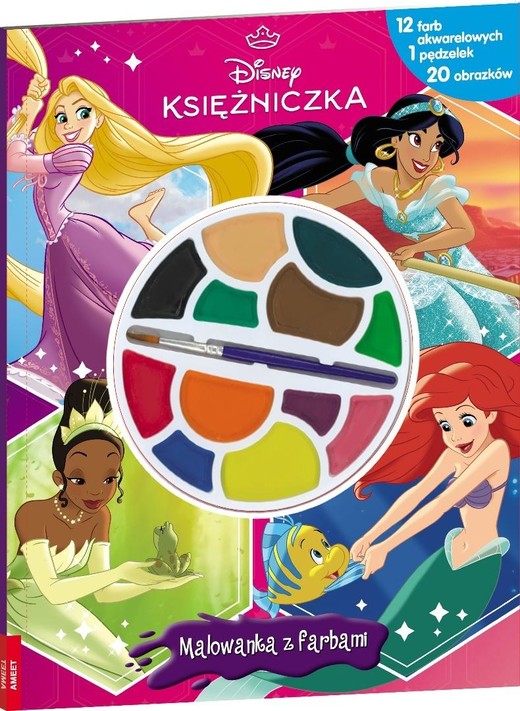 okładka Disney Księżniczka. Malowanka z farbami książka | Opracowanie zbiorowe