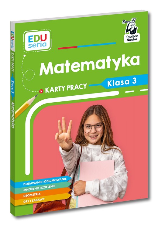 okładka EDUseria. Matematyka. Karty pracy. Klasa 3. Kapitan Nauka książka | Małgorzata Skura