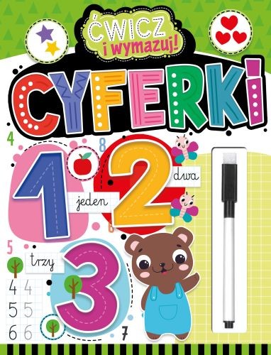 okładka Cyferki. Ćwicz i wymazuj! (flamaster suchościeralny) książka | Opracowanie zbiorowe
