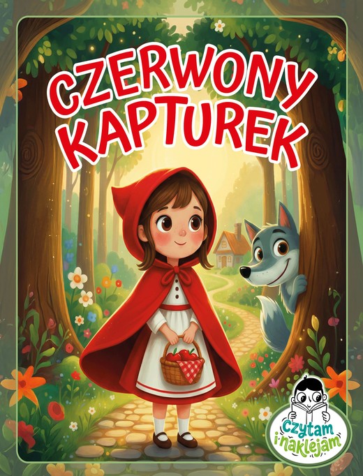 okładka Czerwony Kapturek. Czytam i naklejam książka | Opracowanie zbiorowe