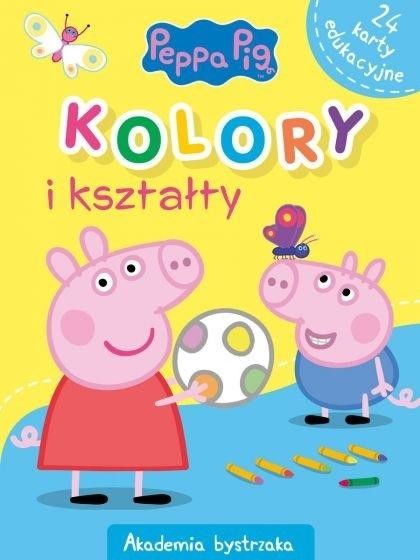 okładka Świnka Peppa. Akademia Bystrzaka. Kolory i kształt książka | Monika Kiersnowska