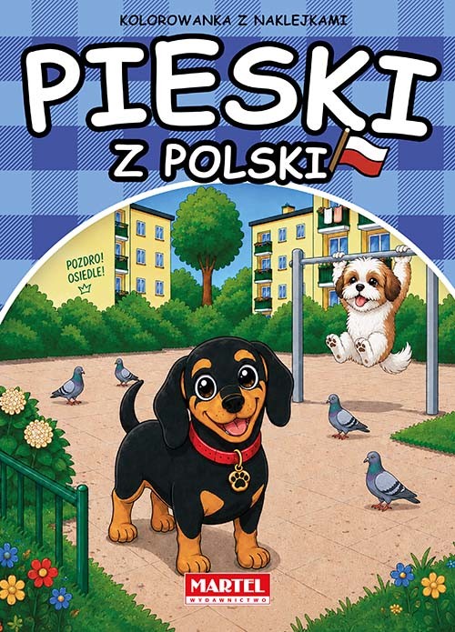 okładka Pieski z Polski. Kolorowanka z naklejkami książka | Maciej Ratajczyk