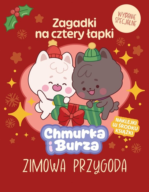 okładka Zimowa Przygoda. Chmurka i Burza. Zagadki na cztery łapki książka | Opracowanie zbiorowe