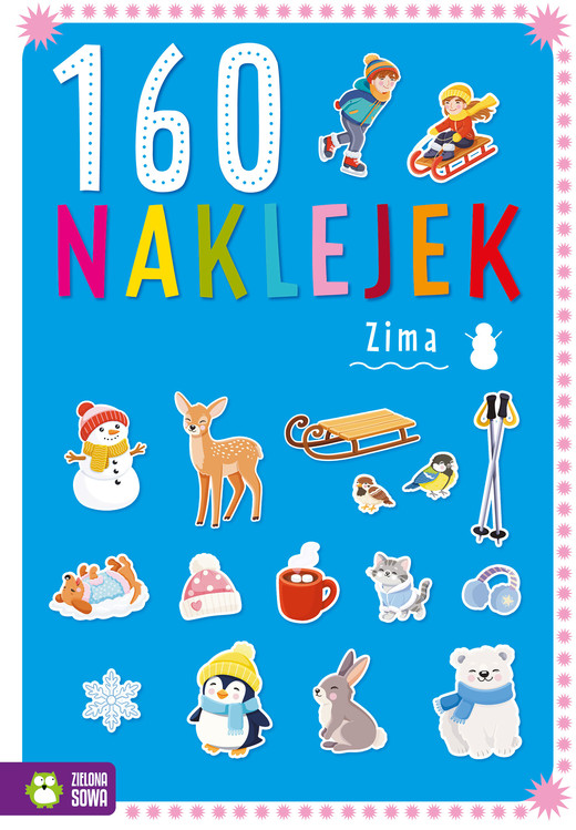 okładka Zima. 160 naklejek książka | Opracowanie zbiorowe
