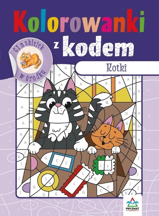 okładka Kolorowanki z kodem. Kotki książka | Aleksandra Bułgajewska