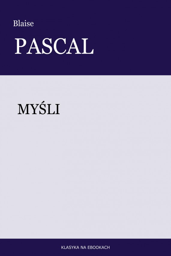okładka Myśliebook | EPUB, MOBI | Blaise Pascal