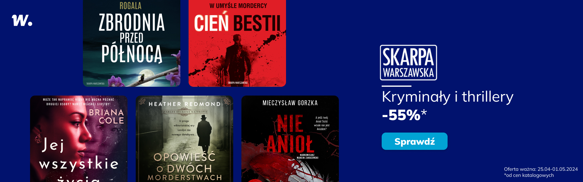 Grafika prowadzi do promocji: Kryminały i thrillery Skarpy Warszawskiej -55%