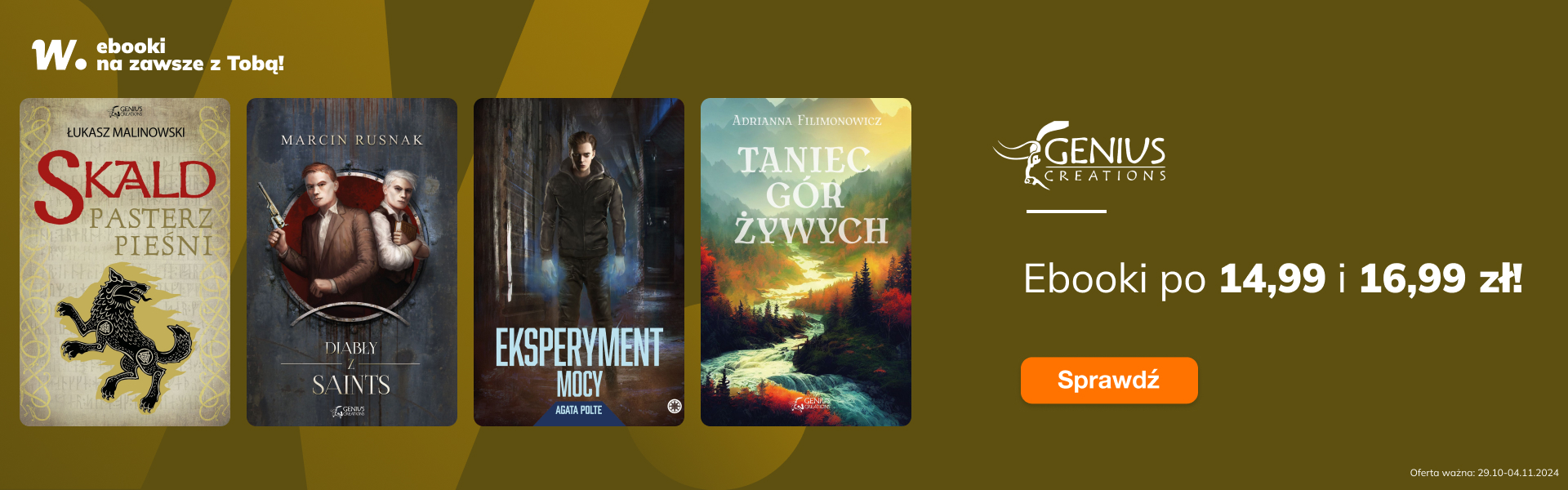 Grafika prowadzi do promocji: Ebooki po 14,99 i 16,99 zł