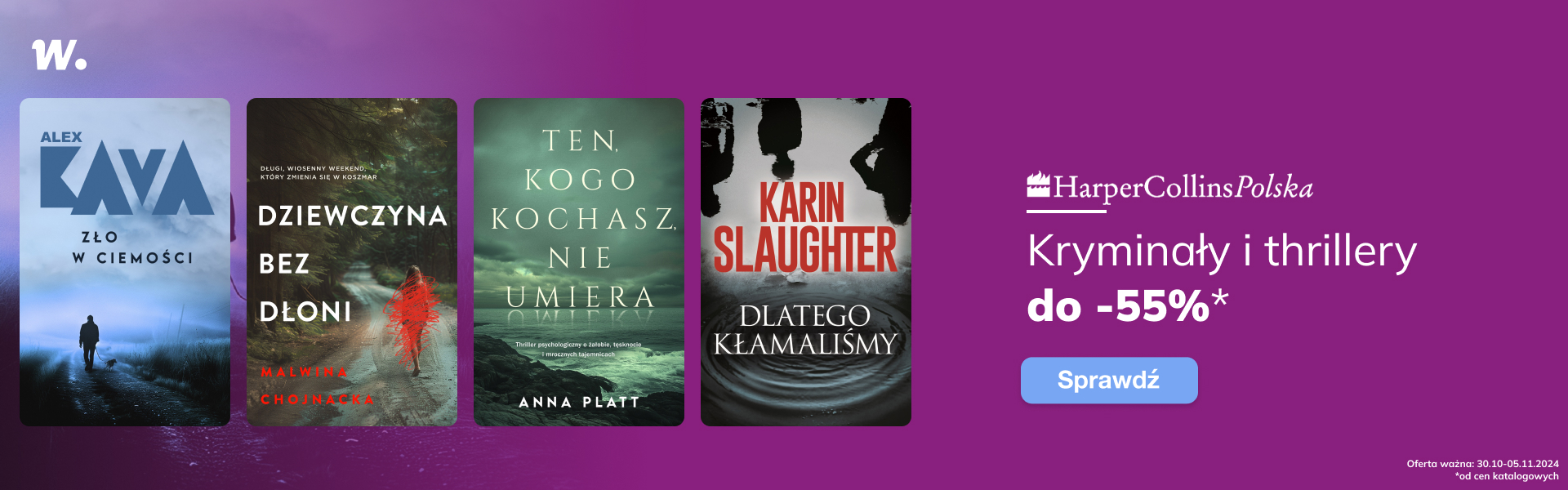 Grafika prowadzi do promocji: Kryminały Harper Collins do -55%