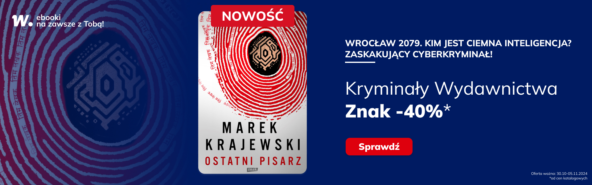 Grafika prowadzi do promocji: Ostatni pisarz - nowość od Marka Krajewskiego