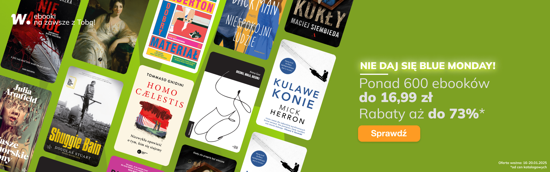 Grafika prowadzi do promocji: Nie daj się Blue Monday z ebookami do 16,99 zł