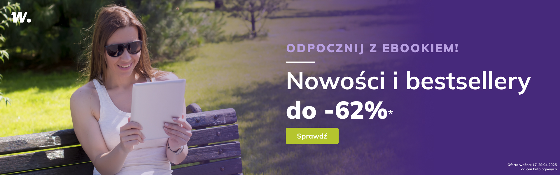 Grafika prowadzi do promocji: Odpocznij z ebookiem do -62%