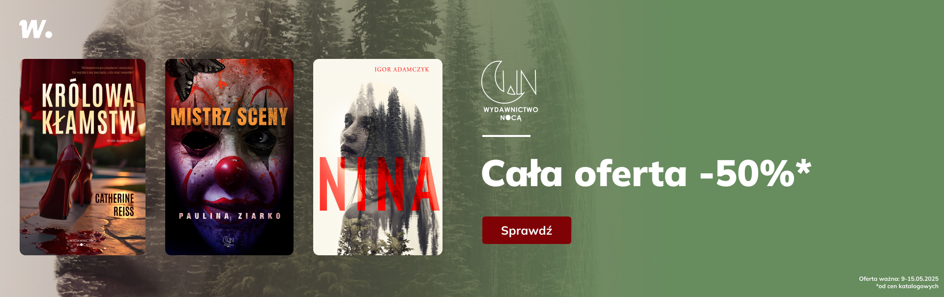 Grafika prowadzi do promocji: Wydawnictwo Nocą – cała oferta -50%