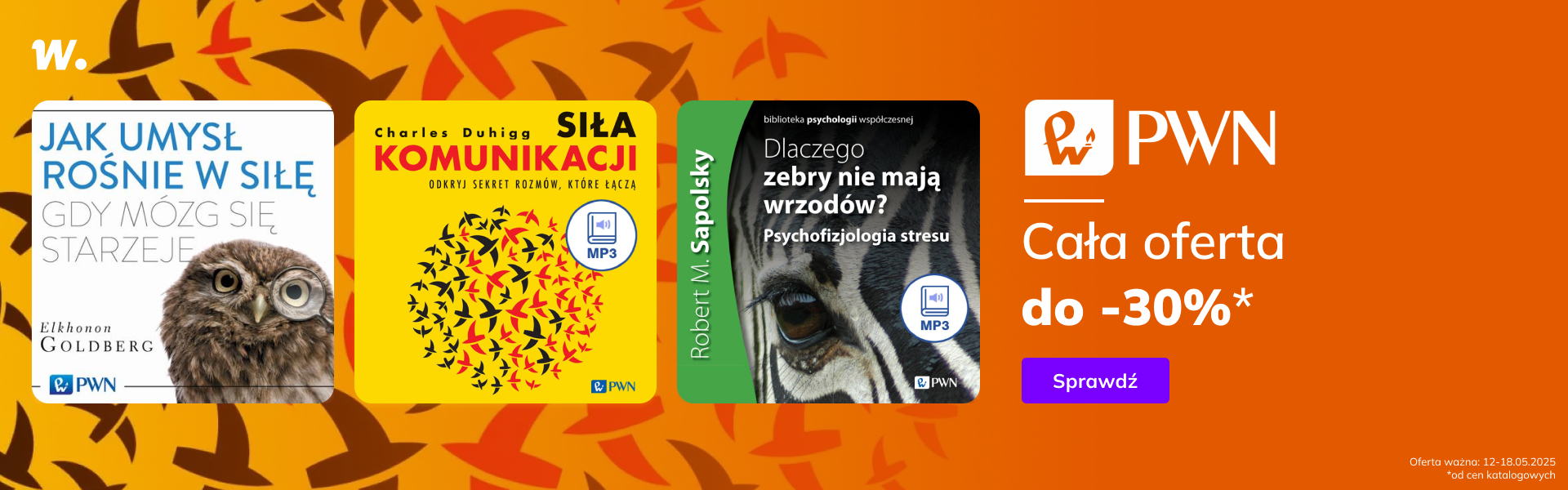 Grafika prowadzi do promocji: Audiobooki PWN - cała oferta do -30%