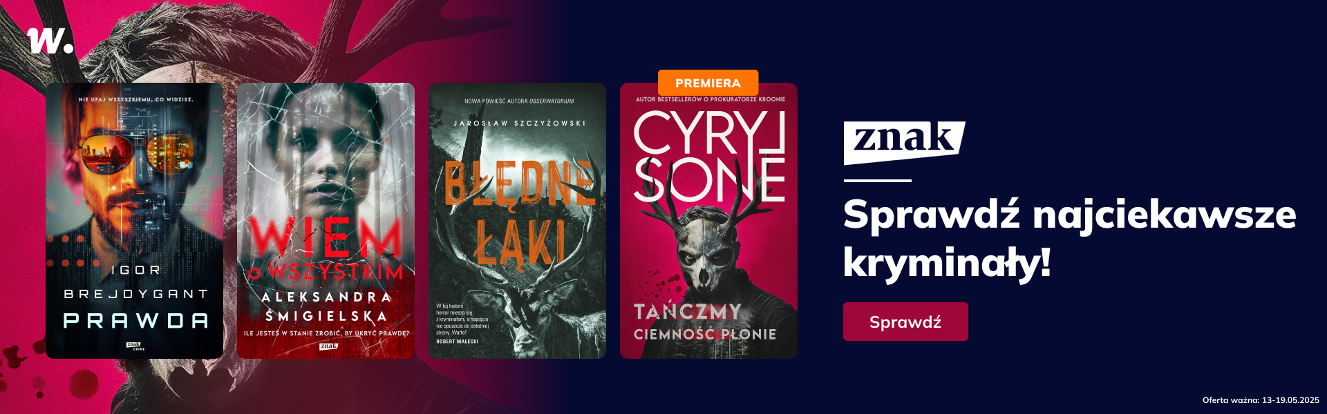 Grafika prowadzi do promocji: Kryminały Wydawnictwa Znak
