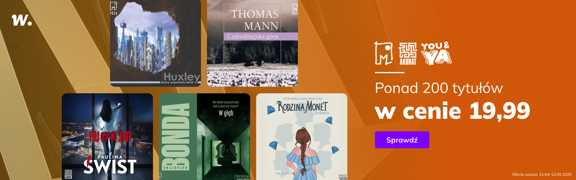 Grafika prowadzi do promocji: Muza, Akurat, You&YA - audiobooki po 19,99