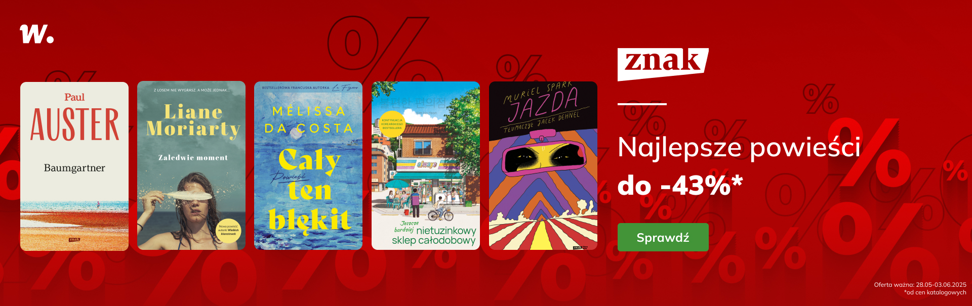 Grafika prowadzi do promocji: Literatura piękna i obyczajowa od Wydawnictwa Znak