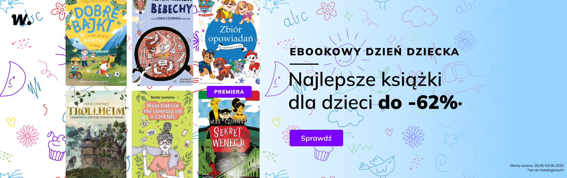 Grafika prowadzi do promocji: Najlepsze książki dla dzieci do -62%