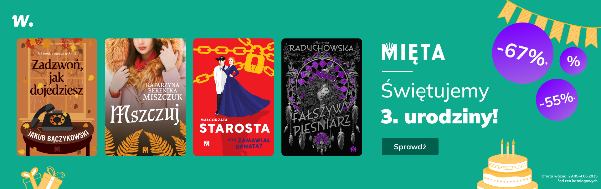 Grafika prowadzi do promocji: Ebooki Wydawnictwa Mięta do -67%