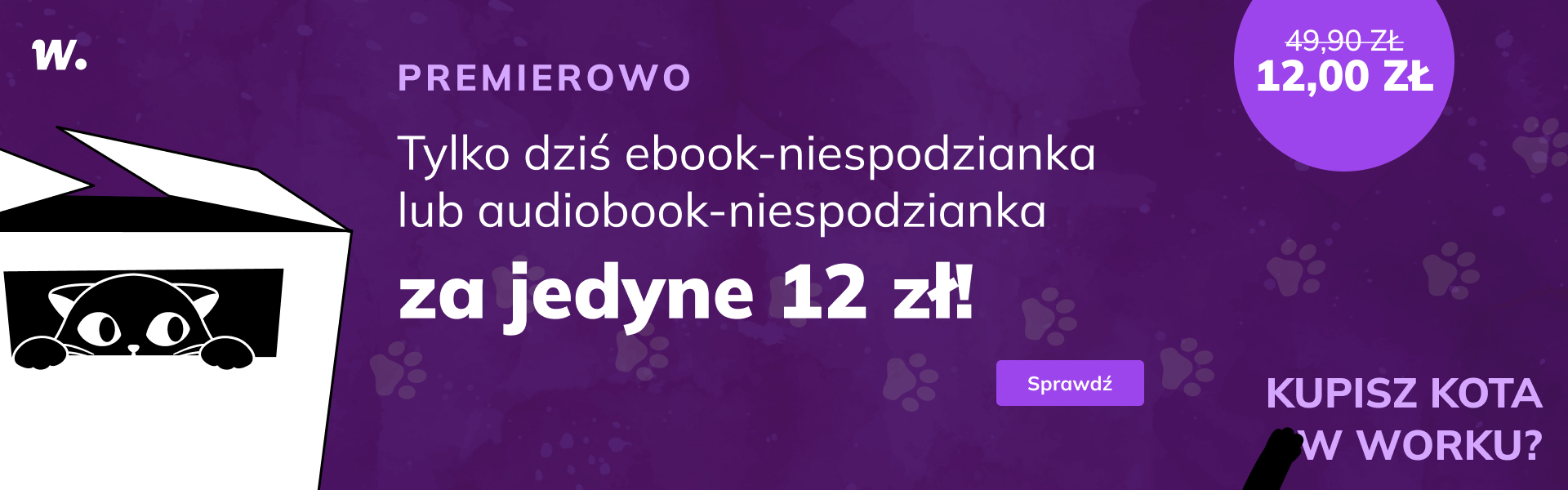 Grafika prowadzi do promocji: Kot w worku