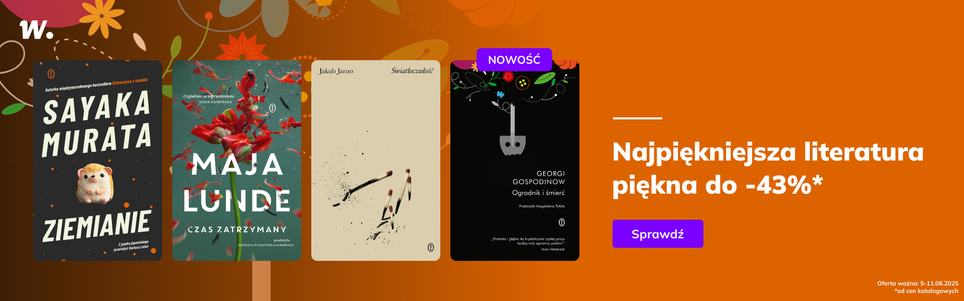 Grafika prowadzi do promocji: Literatura piękna od Wydawnictwa Literackiego do -43%*
