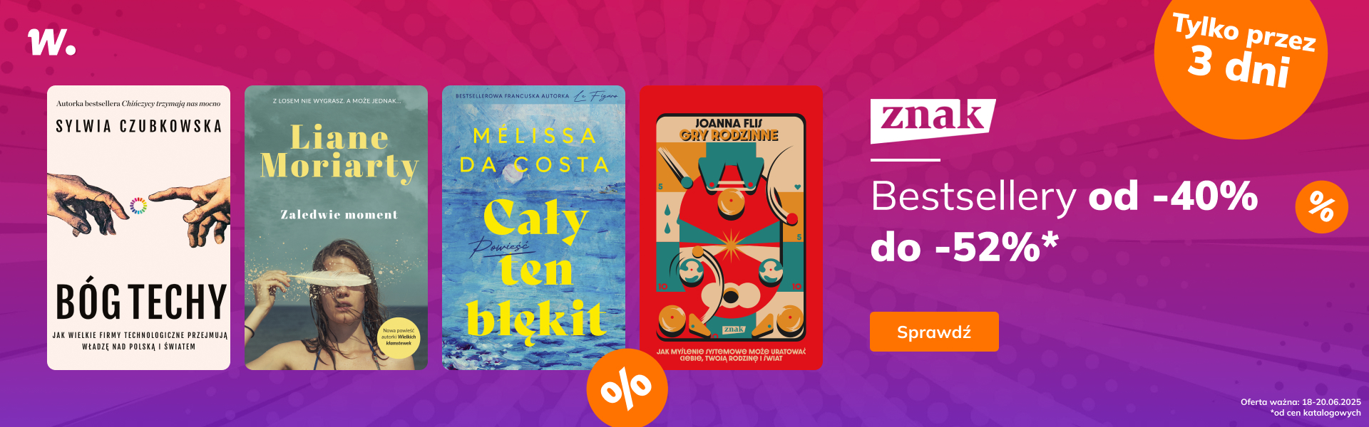 Grafika prowadzi do promocji: Bestsellery Znaku do -52%