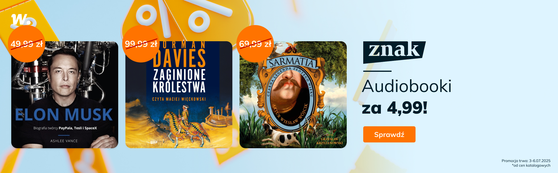 Grafika prowadzi do promocji: Znak. Audiobooki za 4,99!*